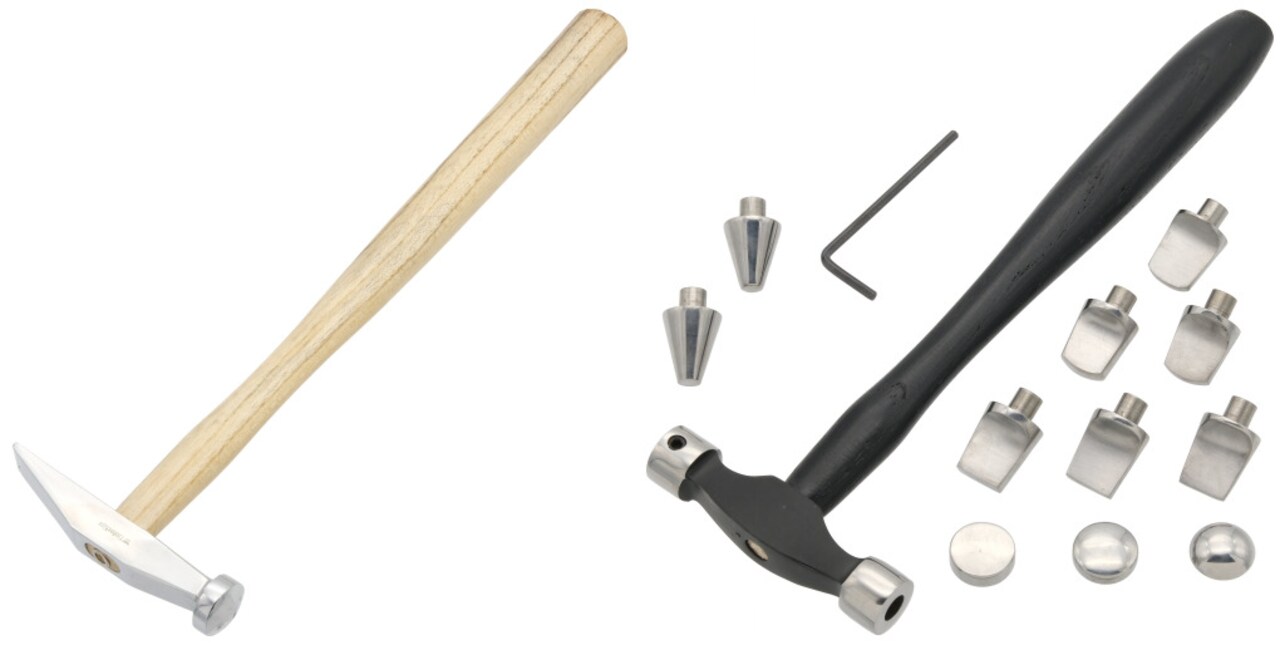 Cross-Peen Hammer & Small Precision Hammer Set with 11 Heads Silversmith Hammer Jewelry Making Tool